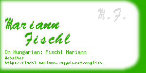 mariann fischl business card